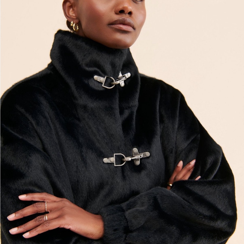 NWOT Free People Kara Faux Fur Coat